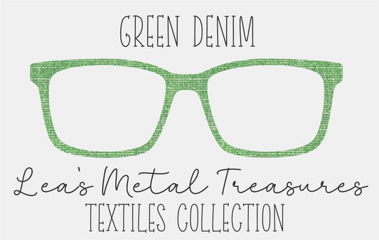 Green Denim Eyewear Frame Toppers COMES WITH MAGNETS