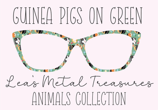 GUINEA PIGS ON GREEN Eyewear Frame Toppers COMES WITH MAGNETS