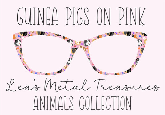GUINEA PIGS ON PINK Eyewear Frame Toppers COMES WITH MAGNETS
