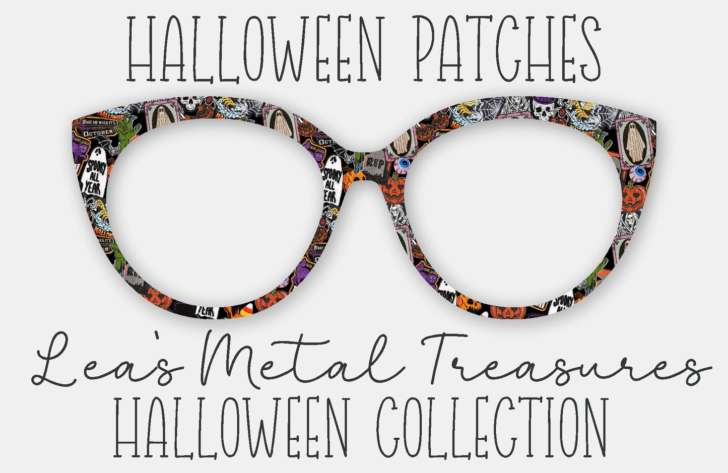 Halloween Patches Magnetic Eyewear Frame Toppers - September 25 Topper of the Month