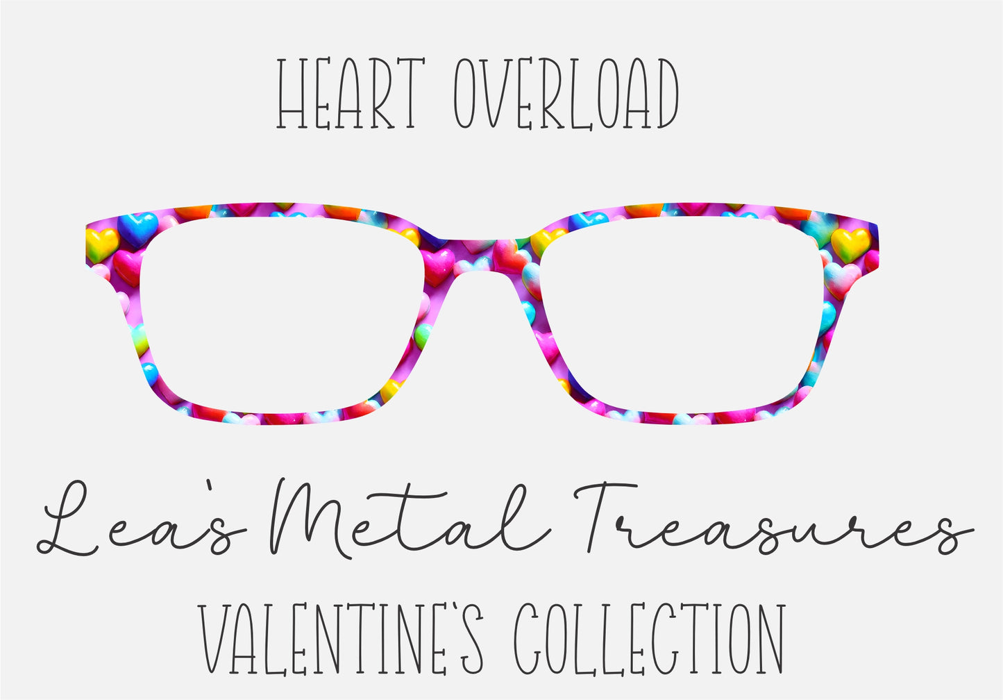 HEART OVERLOAD Eyewear Frame Toppers COMES WITH MAGNETS