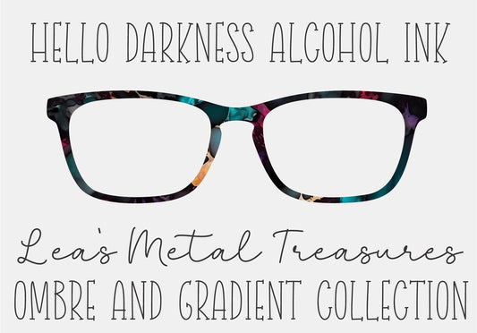 HELLO DARKNESS ALCOHOL INK Eyewear Frame Toppers COMES WITH MAGNETS