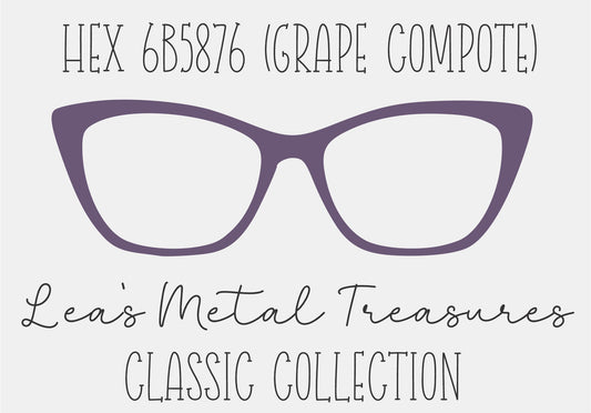 Hex 6B5876 Grape Compote Eyewear Frame Toppers COMES WITH MAGNETS