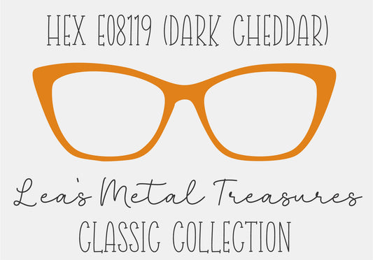 Hex E08119 Dark Cheddar Eyewear Frame Toppers COMES WITH MAGNETS