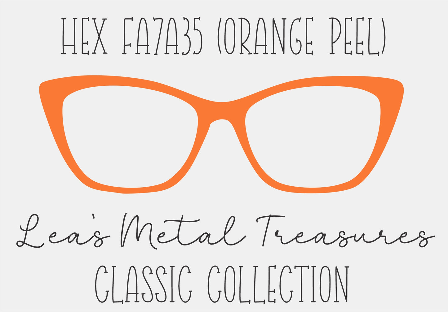 Hex FA7A35 Orange Peel Eyewear Frame Toppers COMES WITH MAGNETS