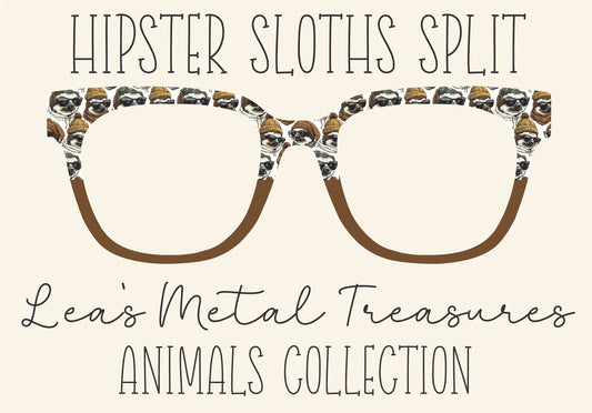 HIPSTER SLOTHS SPLIT Eyewear Frame Toppers COMES WITH MAGNETS