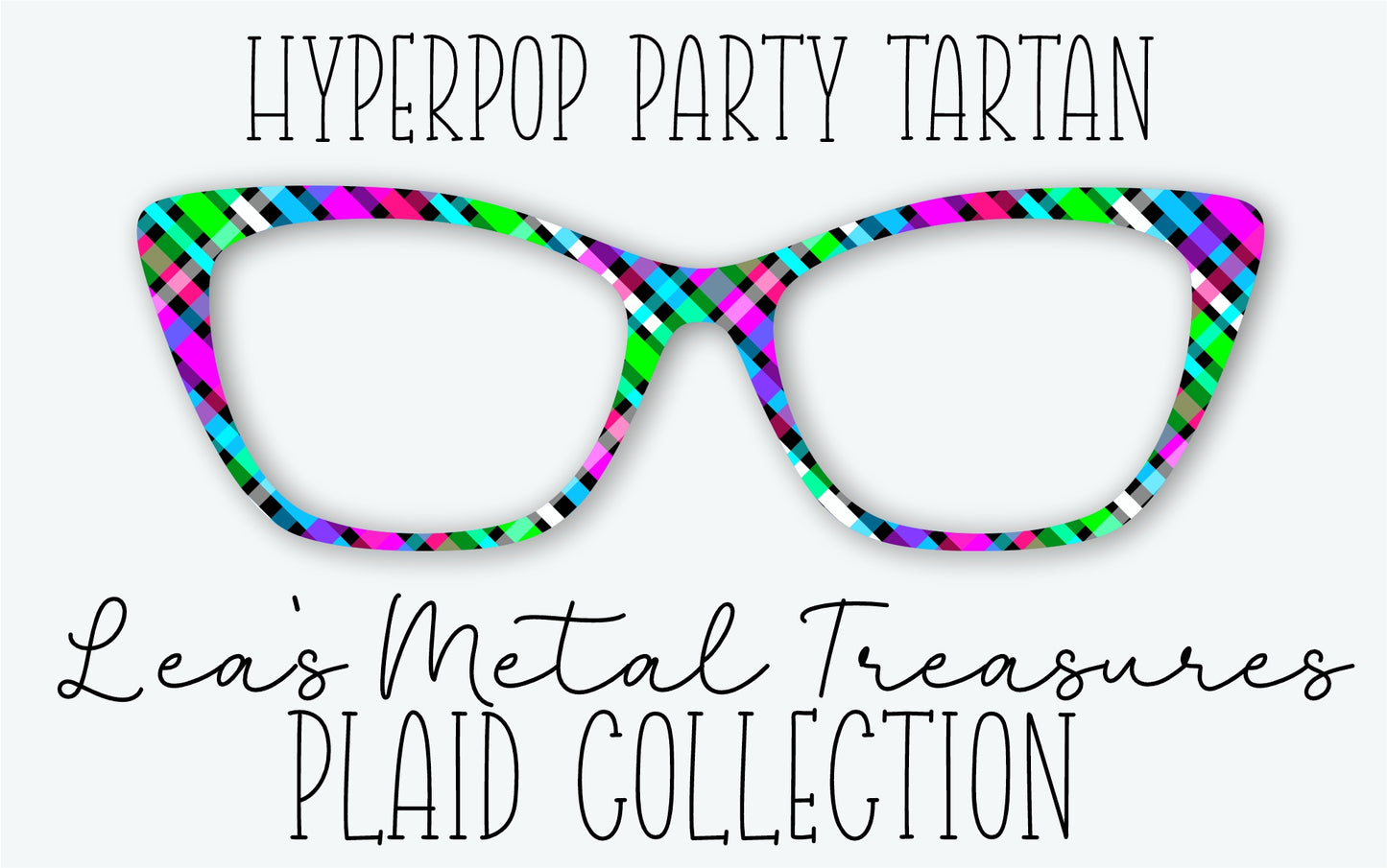 HYPERPOP PARTY TARTAN Eyewear Frame Toppers