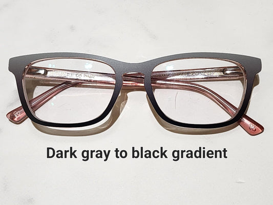 DARK GRAY TO BLACK GRADIENT Eyewear Toppers COMES WITH MAGNETS