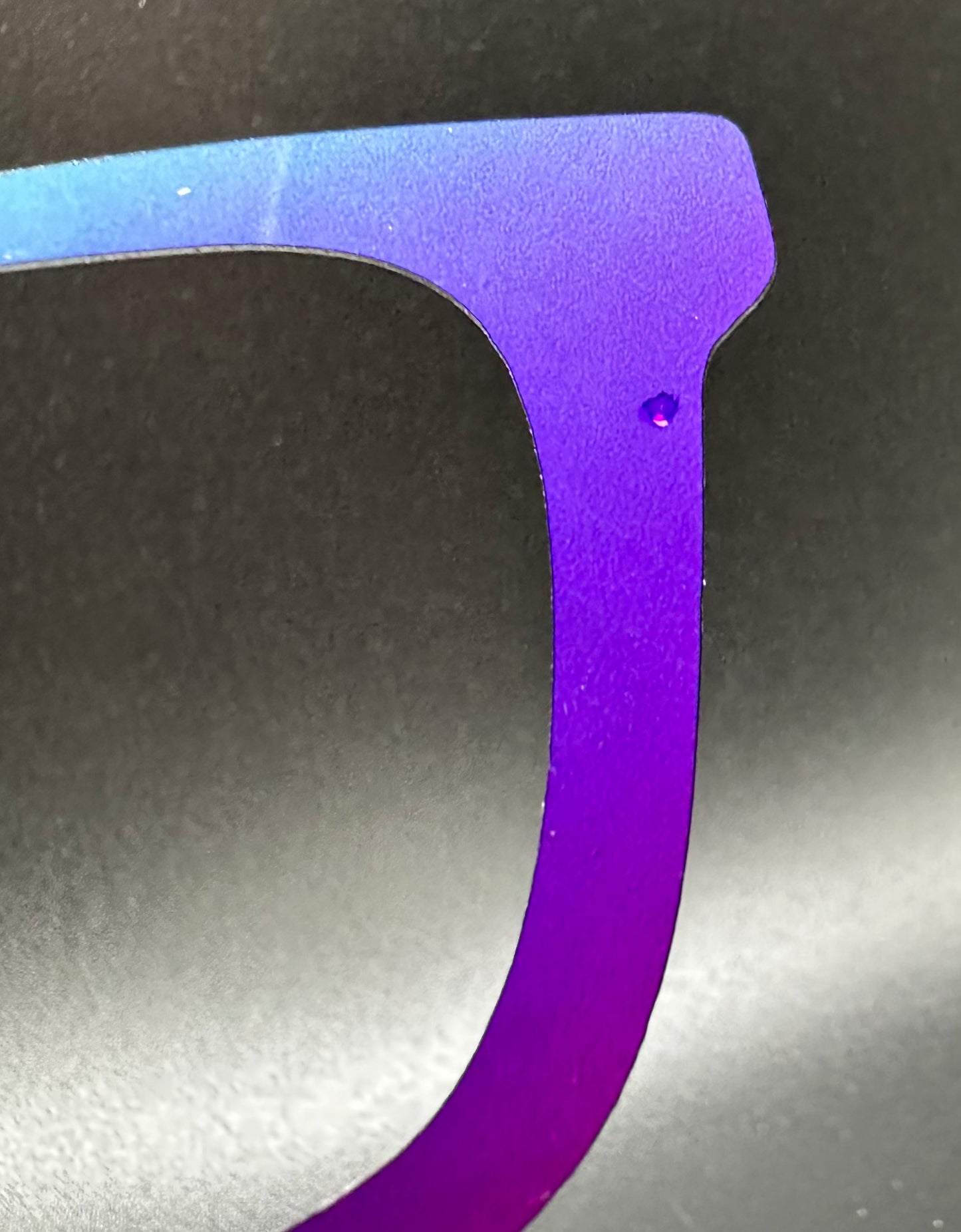 READY TO SHIP CLEARANCE Crissy Thick DARK RAINBOW GRADIENT ON GLOSS WHITE Eyewear Frame Toppers Comes with Magnets 10/1/2024