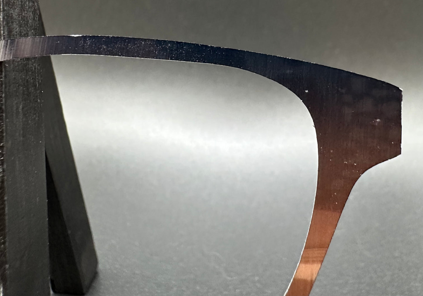 READY TO SHIP CLEARANCE Frankie SOLID NAVY FADE TO BASE ON BRUSHED ROSE GOLD Eyewear Frame Toppers Comes with Magnets