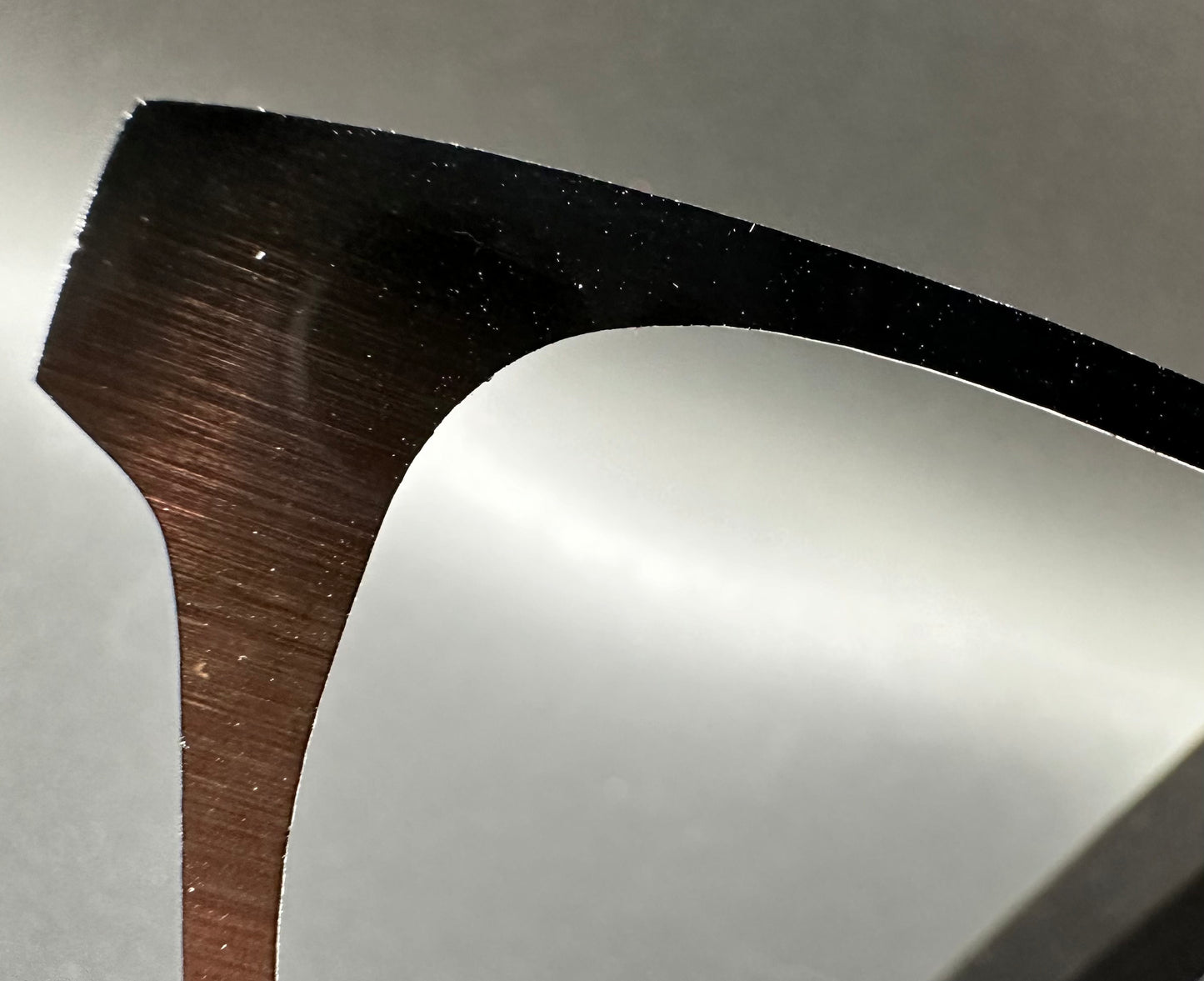 READY TO SHIP CLEARANCE Frankie SOLID BLACK FADE TO BASE ON BRUSHED ROSE GOLD Eyewear Frame Toppers Comes with Magnets