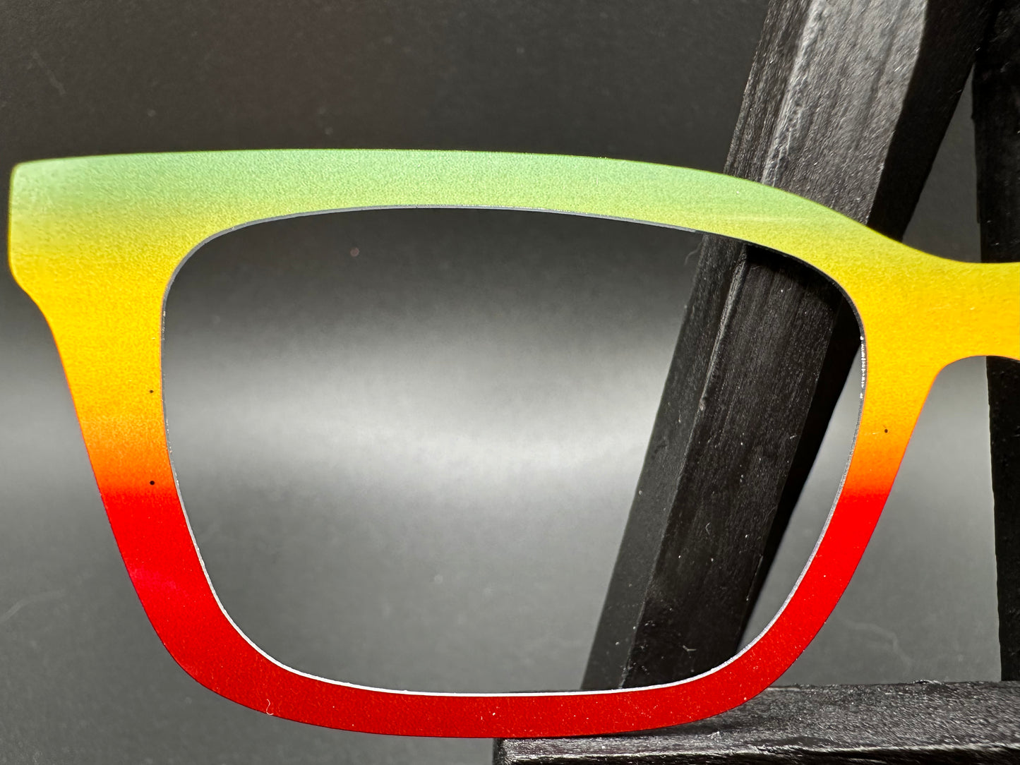 READY TO SHIP CLEARANCE Lori Thick FALL LEAVES GRADIENT ON GLOSS WHITE Eyewear Frame Toppers Comes with Magnets