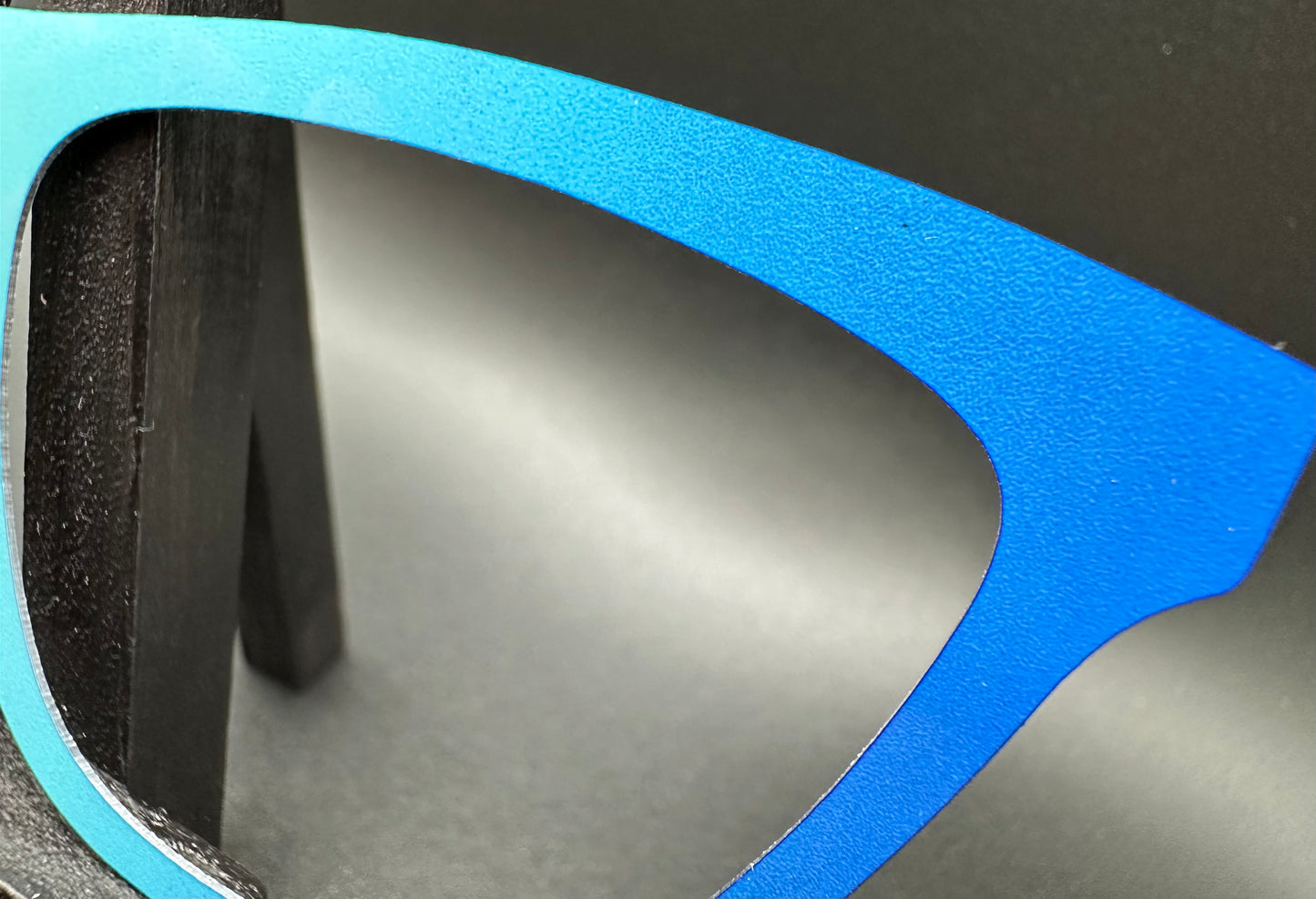 READY TO SHIP CLEARANCE Haley MYSTERY BLUE GRADIENT ON GLOSS WHITE Eyewear Frame Toppers Comes with Magnets