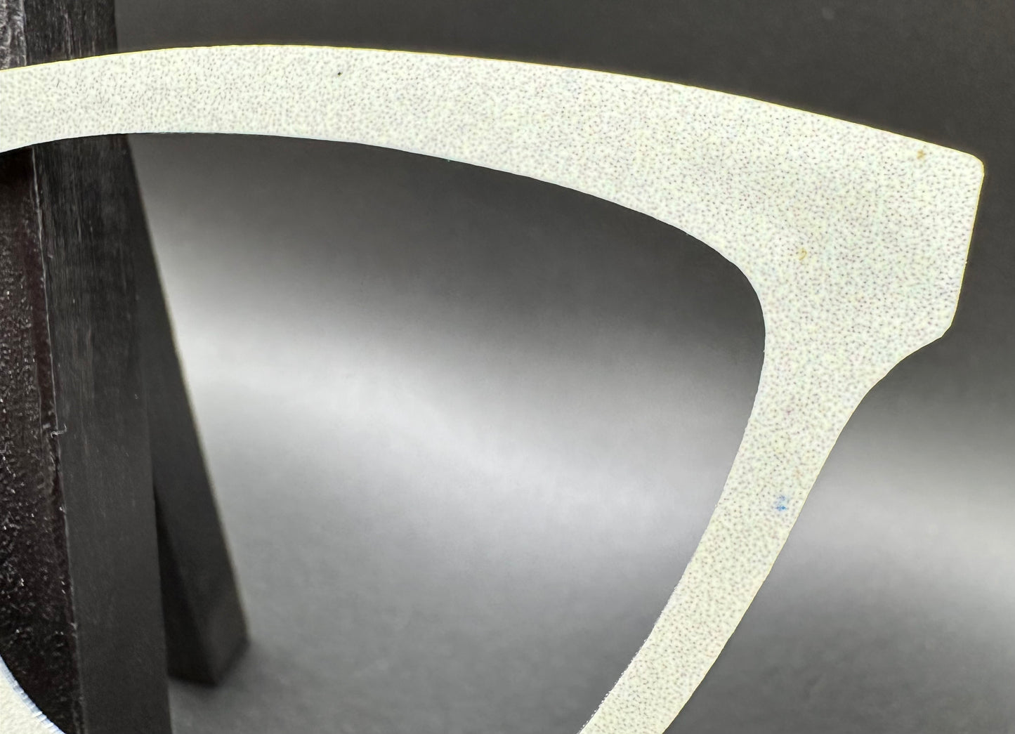 READY TO SHIP CLEARANCE Haley MYSTERY CREAM SOLID ON GLOSS WHITE Eyewear Frame Toppers Comes with Magnets