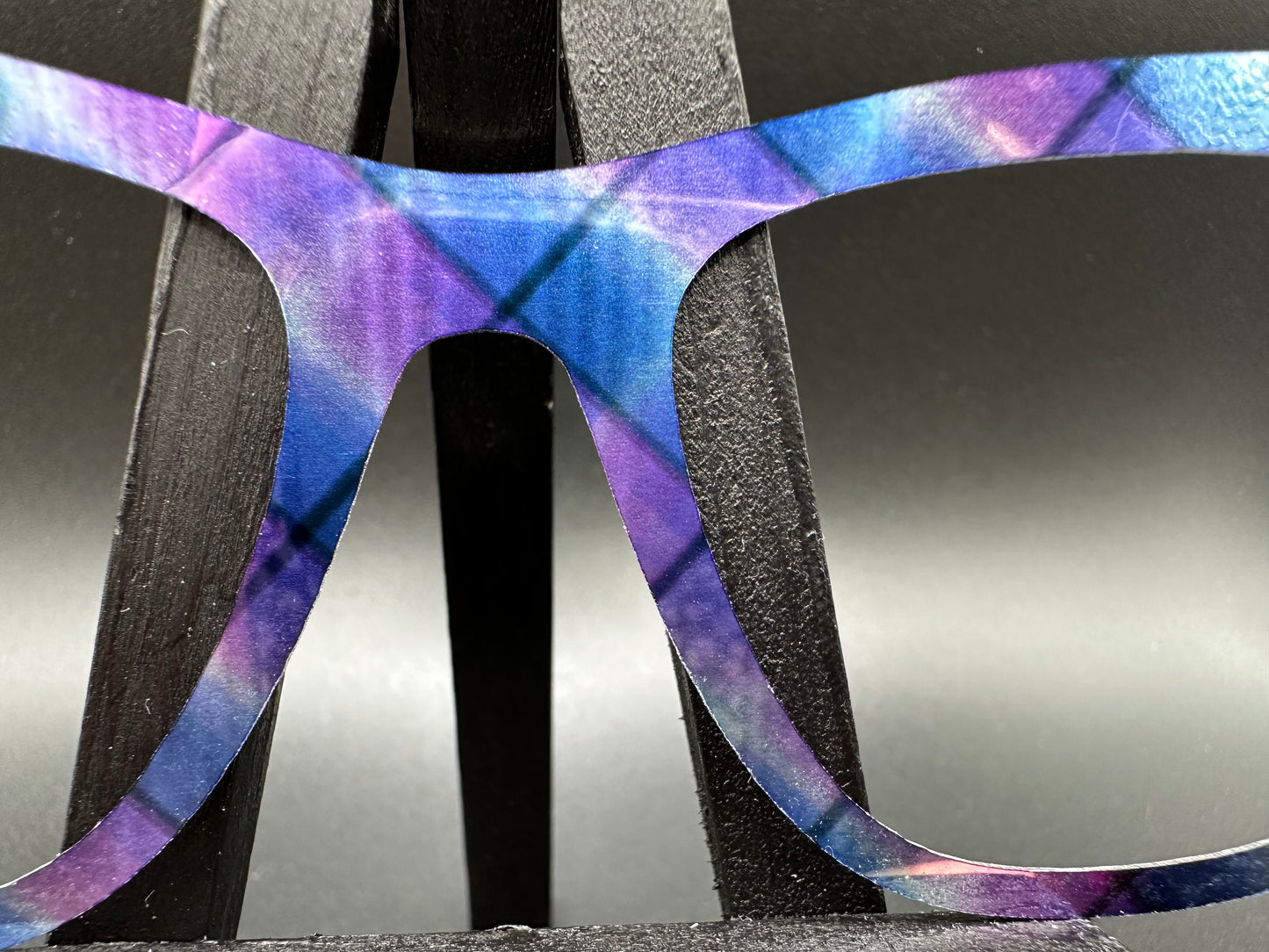 READY TO SHIP CLEARANCE Haley ATOD PLAID ON MIRROR SILVER Eyewear Frame Toppers Comes with Magnets