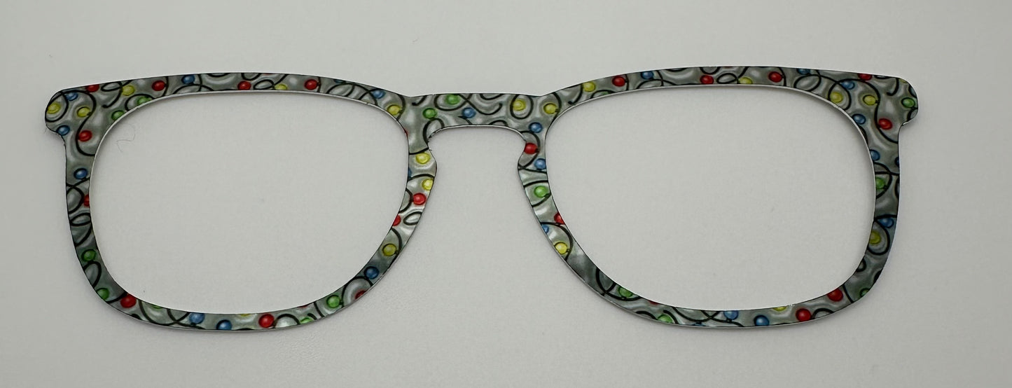 READY TO SHIP Timmy Puffy Christmas Lights on Mirror Silver Topper