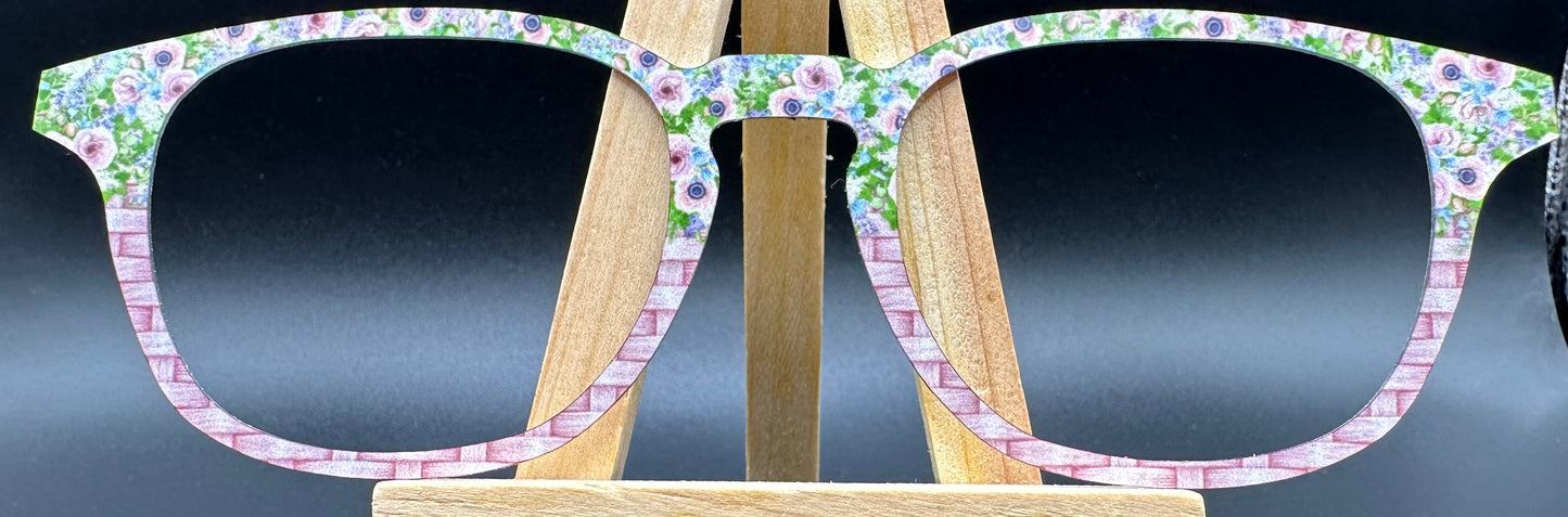 Ready To Ship OSCAR SPRING BASKET PINK on MATTE WHITE Eyewear Frame Topper