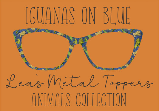 IGUANAS ON BLUE Eyewear Frame Toppers COMES WITH MAGNETS