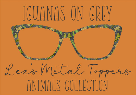 IGUANAS ON GREY Eyewear Frame Toppers COMES WITH MAGNETS