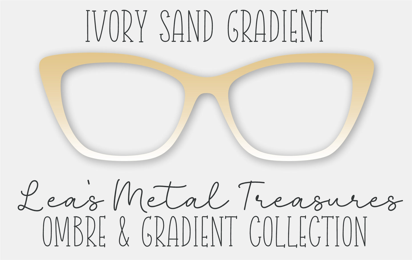 Ivory Sand Gradient Eyewear Frame Toppers