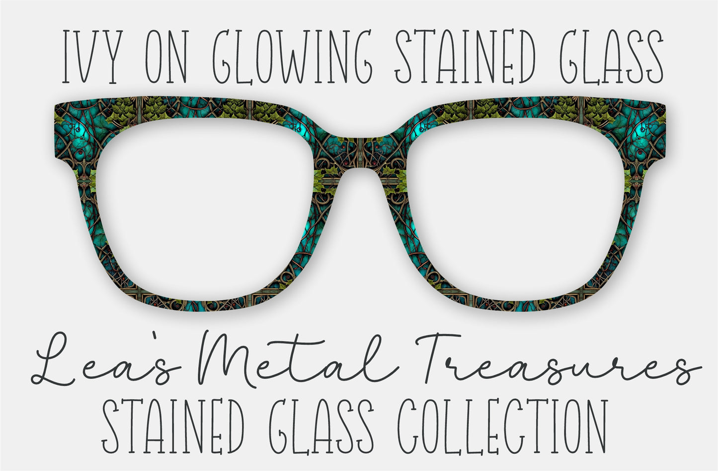 Ivy on Glowing Stained Glass Eyewear Frame Toppers