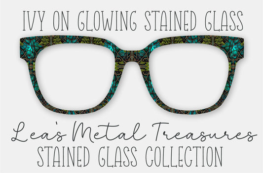 READY TO SHIP • Ivy on Glowing Stained Glass Eyewear Frame Toppers