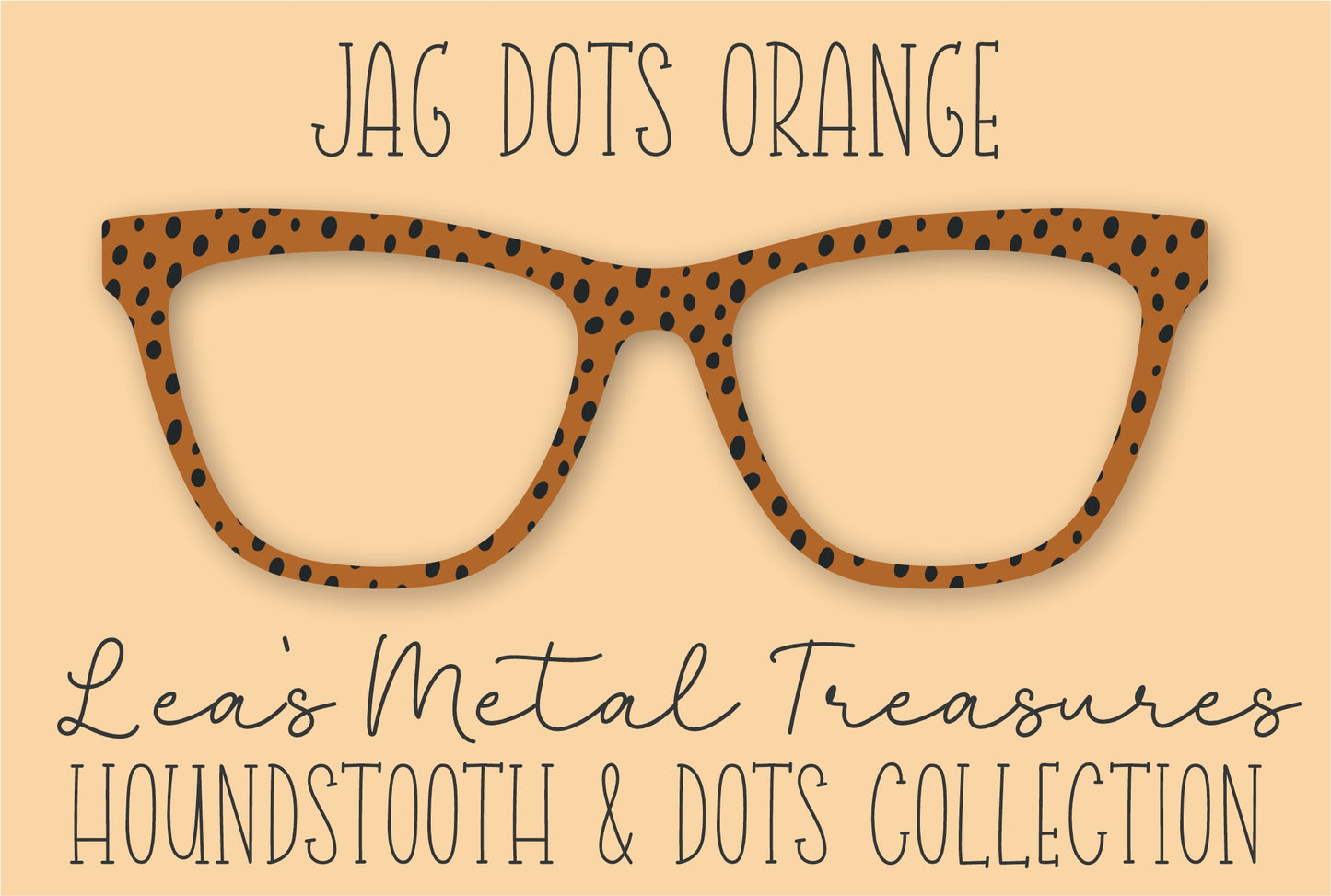 JAG DOTS ORANGE • Magnetic Eyeglasses Toppers