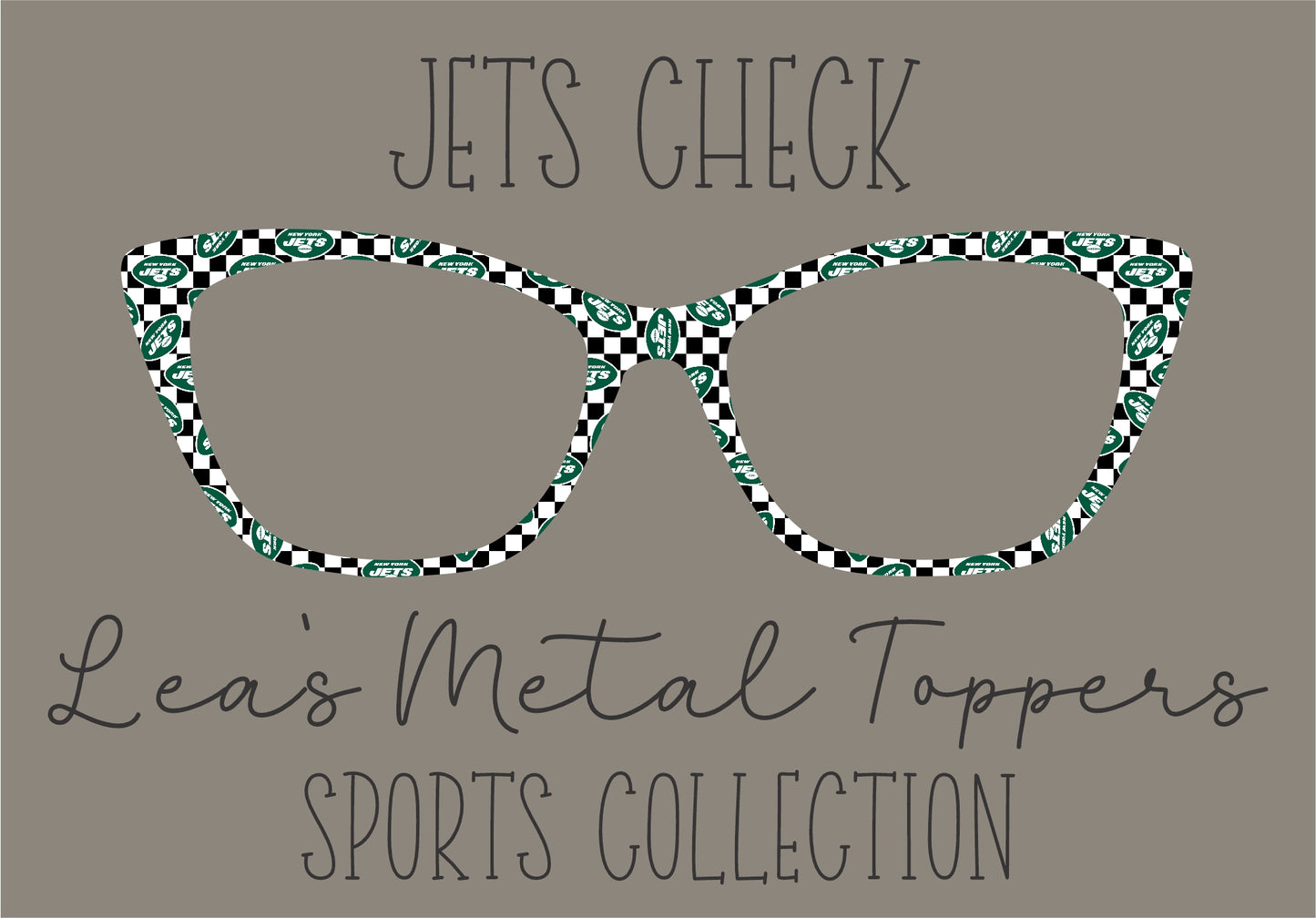 JETS CHECK Eyewear Frame Toppers COMES WITH MAGNETS