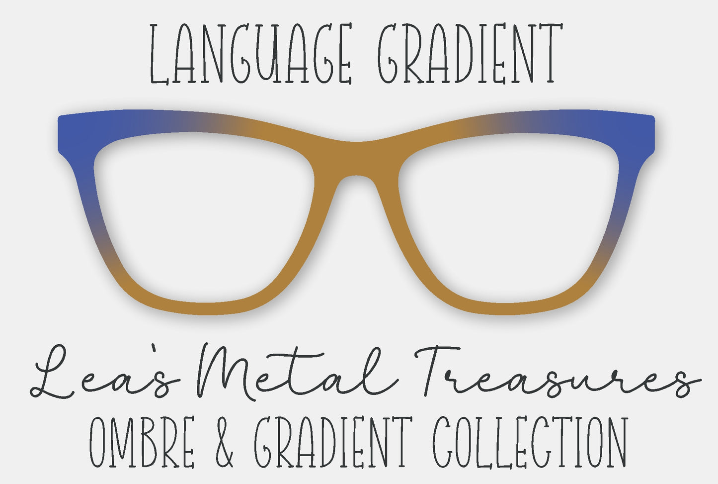 Language Gradient Eyewear Frame Toppers