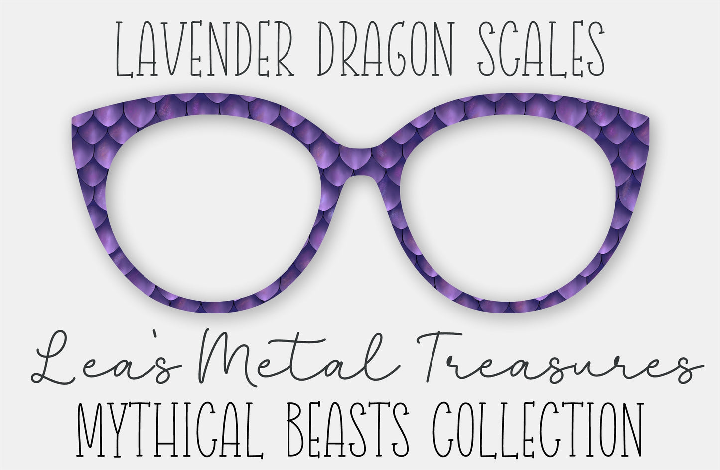 Lavender Dragon Scales Eyewear Frame Toppers COMES WITH MAGNETS