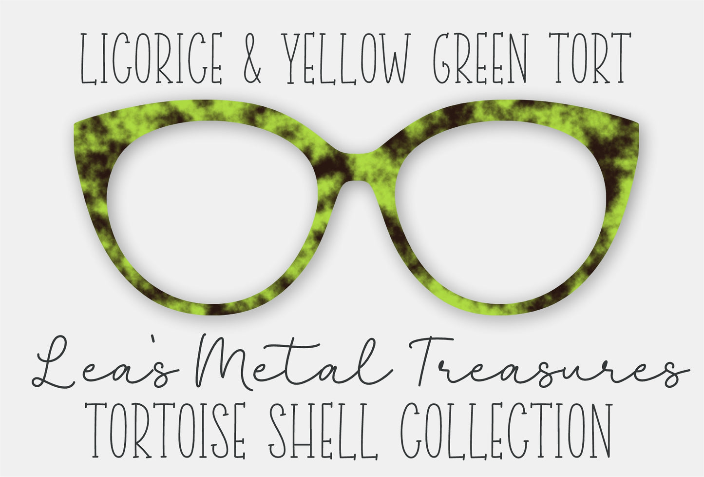 Licorice and Yellow Green Tort • Magnetic Eyeglasses Toppers