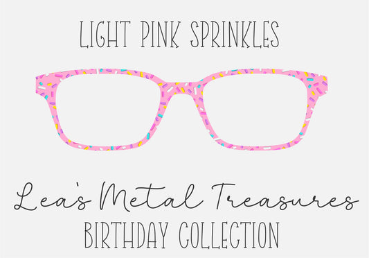 LIGHT PINK SPRINKLES Eyewear Frame Toppers COMES WITH MAGNETS