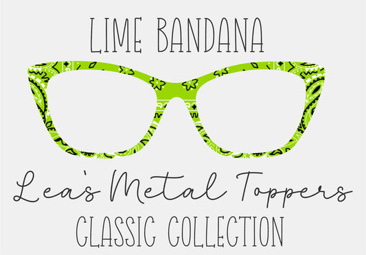 LIME BANDANA Eyewear Frame Toppers COMES WITH MAGNETS