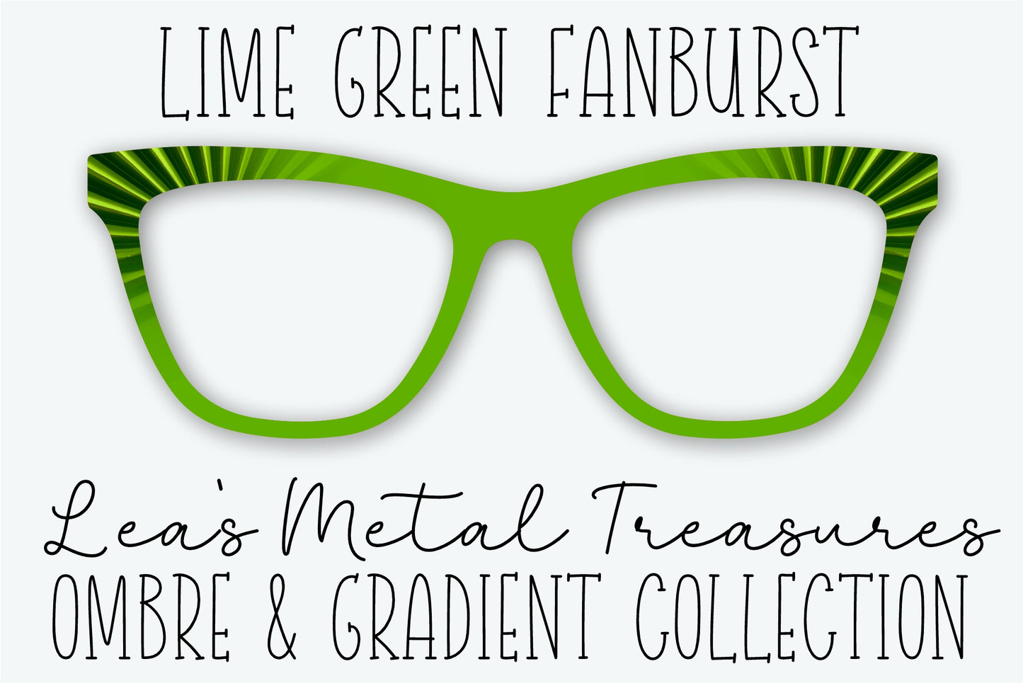 Lime Green Fanburst Eyewear Frame Toppers • JANUARY 2026 TOPPER OF THE MONTH