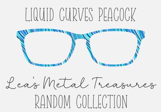 LIQUID CURVES PEACOCK Eyewear Frame Toppers COMES WITH MAGNETS