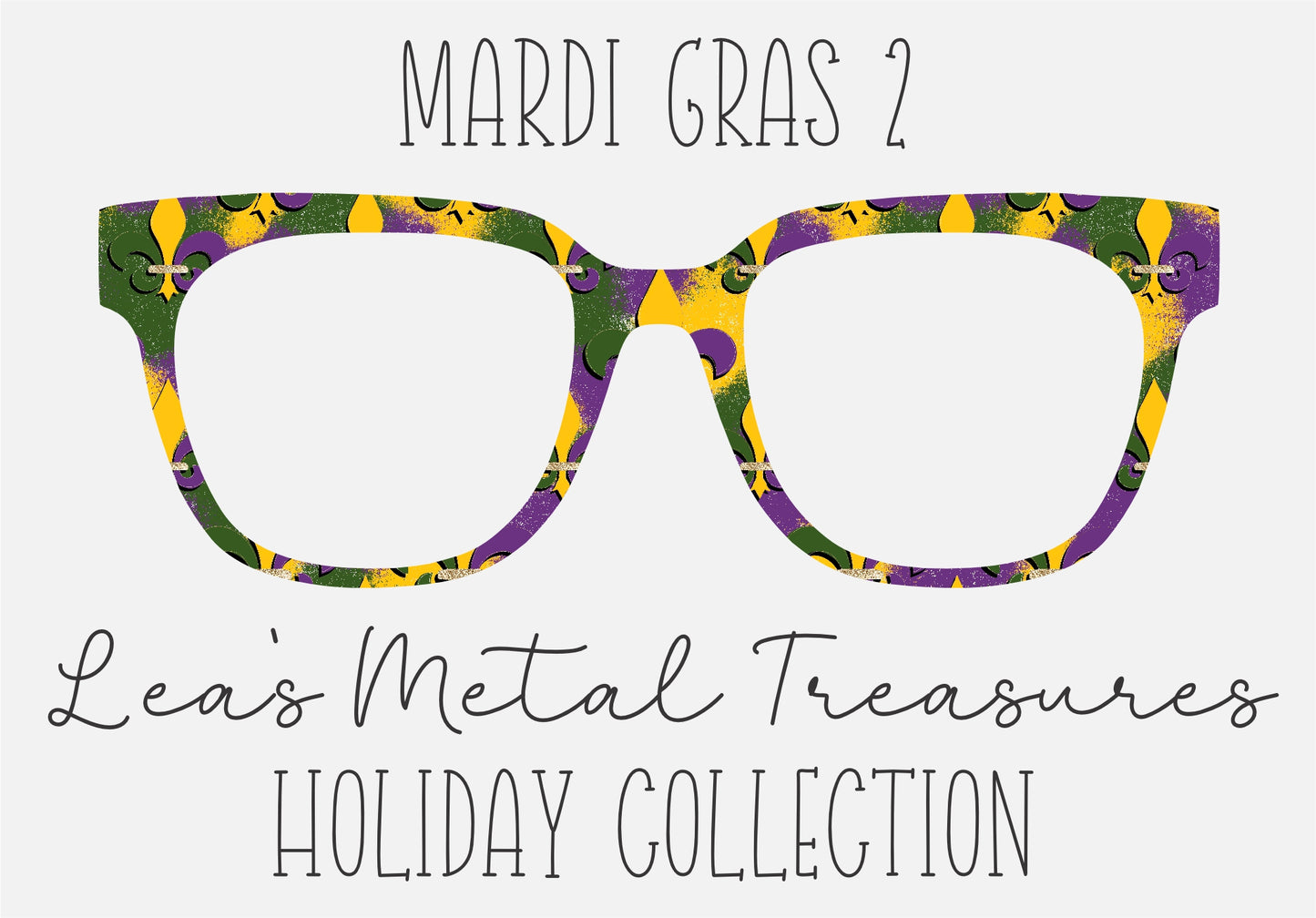 MARDI GRAS 2 Eyewear Frame Toppers COMES WITH MAGNETS