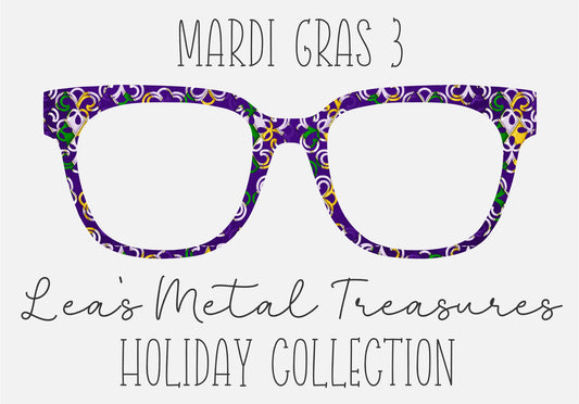 MARDI GRAS 3 Eyewear Frame Toppers COMES WITH MAGNETS