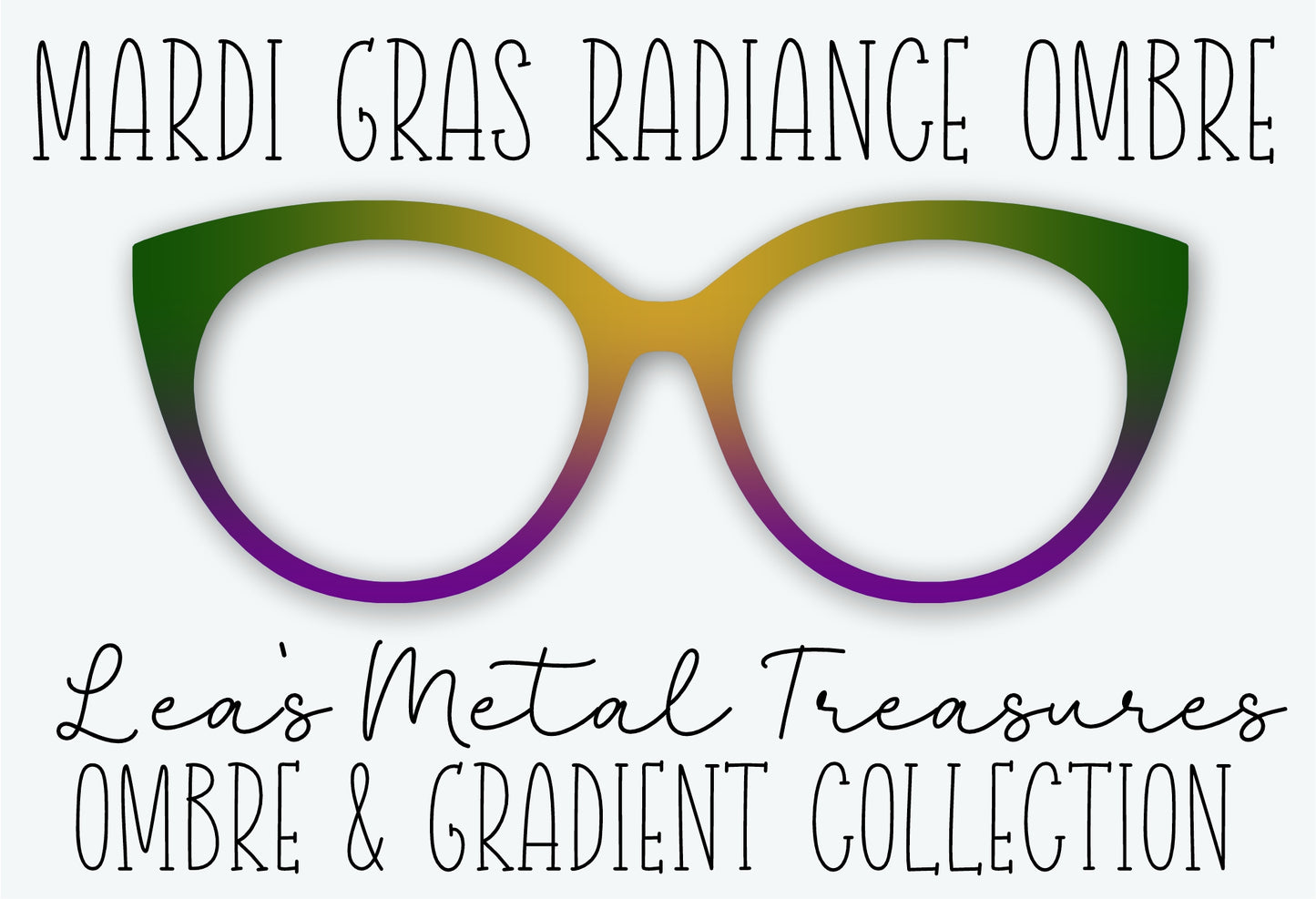 Mardi Gras Radiance Ombre Eyewear Frame Toppers