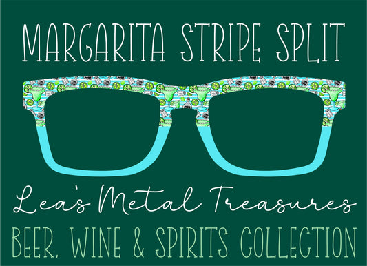 MARGARITA STRIPE SPLIT Eyewear Frame Toppers COMES WITH MAGNETS