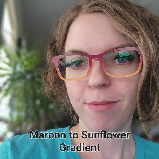 MAROON TO SUNFLOWER GRADIENT Eyewear Frame Toppers
