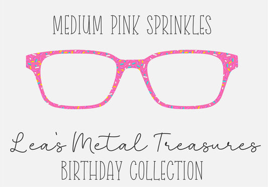 MEDIUM PINK SPRINKLES Eyewear Frame Toppers COMES WITH MAGNETS