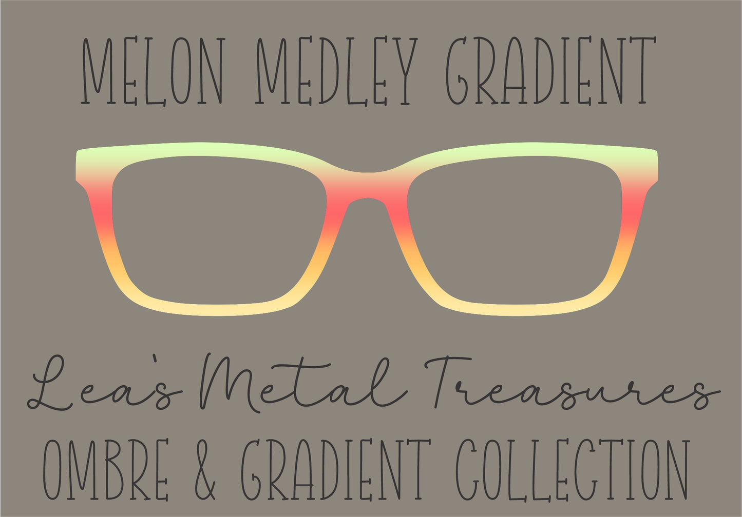 Melon Medley Gradient Eyewear Frame Toppers COMES WITH MAGNETS