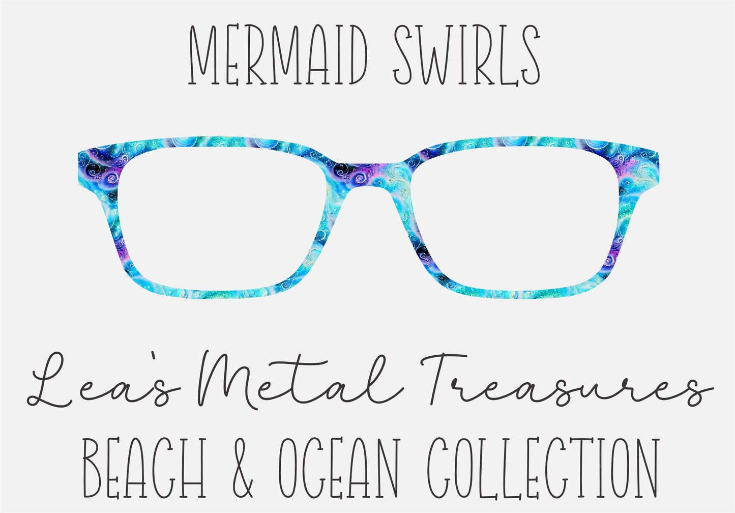 MERMAID SWIRLS Eyewear Frame Toppers COMES WITH MAGNETS