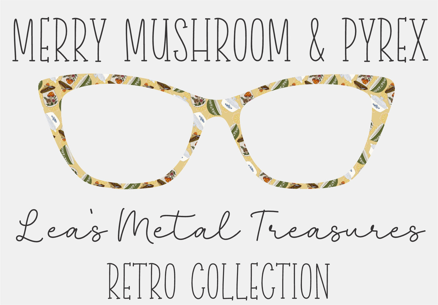 MERRY MUSHROOM AND PYREX Eyewear Frame Toppers COMES WITH MAGNETS