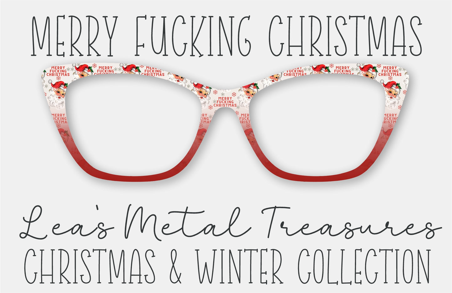 Merry Fing Christmas Eyewear Frame Toppers COMES WITH MAGNETS