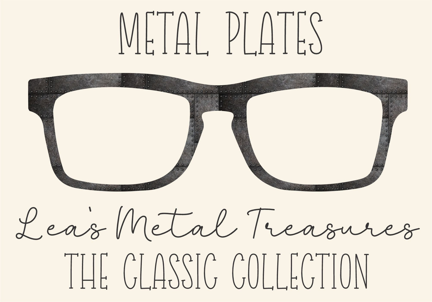 METAL PLATES Eyewear Frame Toppers COMES WITH MAGNETS