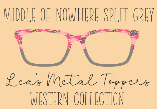 MIDDLE OF NOWHERE SPLIT GREY Eyewear Frame Toppers COMES WITH MAGNETS