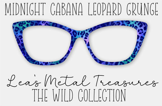 Midnight Cabana Leopard Grunge Eyewear Frame Toppers