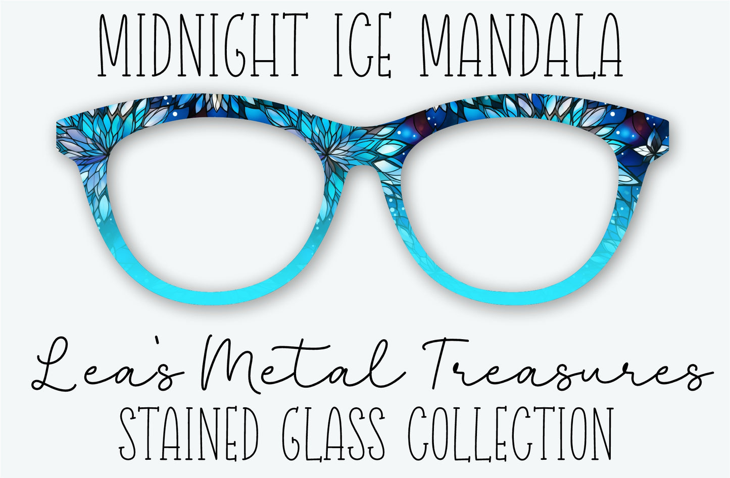 Midnight Ice Mandala Eyewear Frame Toppers