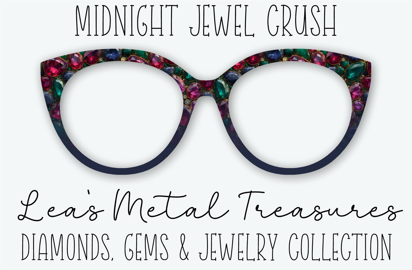 Midnight Jewel Crush Eyewear Frame Toppers
